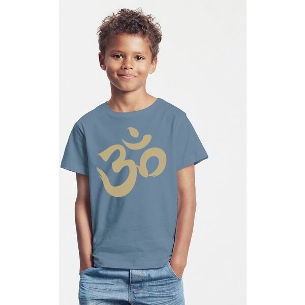 Peaces.bio - handbedruckte Biomode Bio-Kinder T-Shirt Om