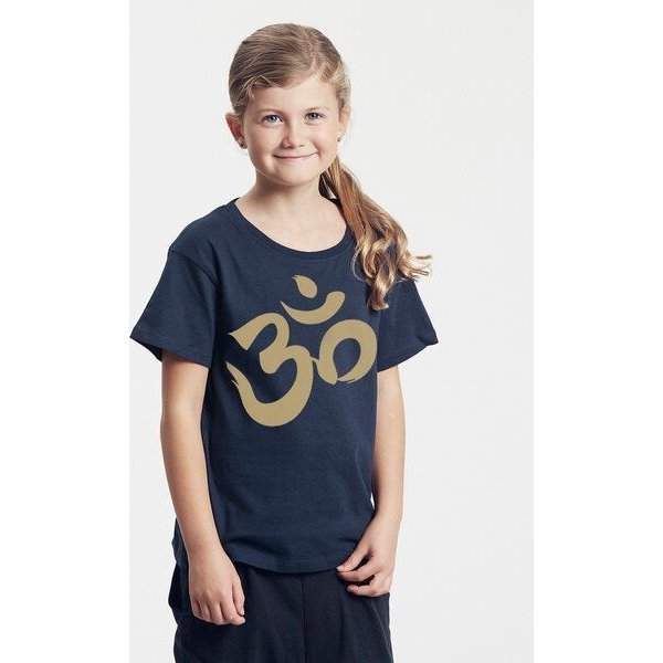 Peaces.bio - handbedruckte Biomode Bio-Kinder T-Shirt Om