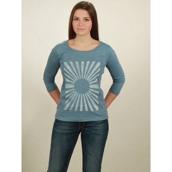 NATIVE SOULS Longsleeve 3/4-Arm Damen - Sun - light blue