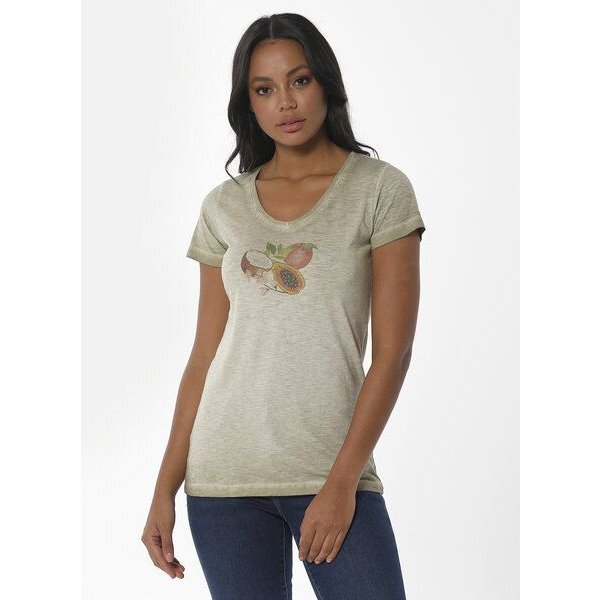 ORGANICATION Cold Pigment Dyed T-Shirt aus Bio-Baumwolle mit Frucht-Print