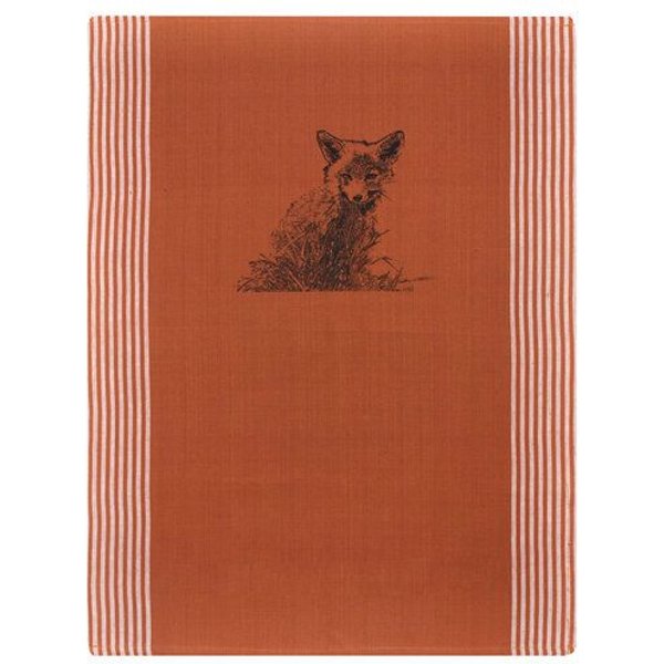 Hirschkind Handgewebtes Geschirrtuch "Junger Fuchs", foxy