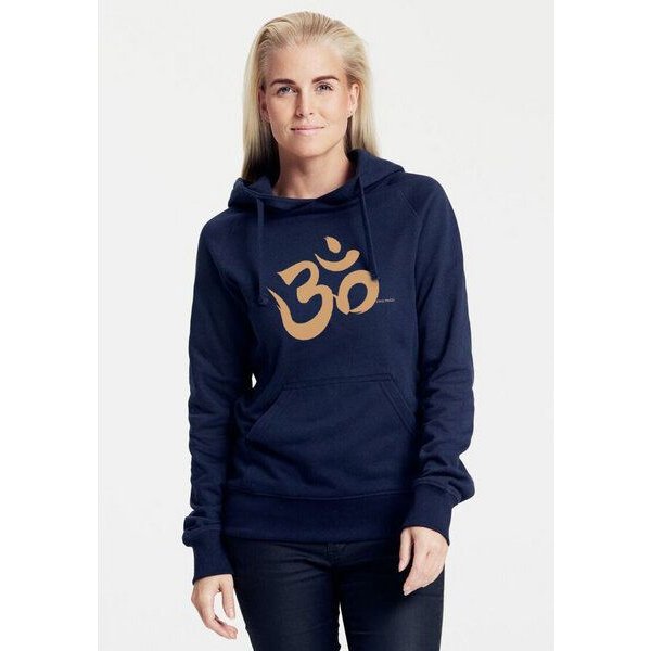 Peaces.bio - handbedruckte Biomode Bio-Damen-Kapuzensweater "Om"