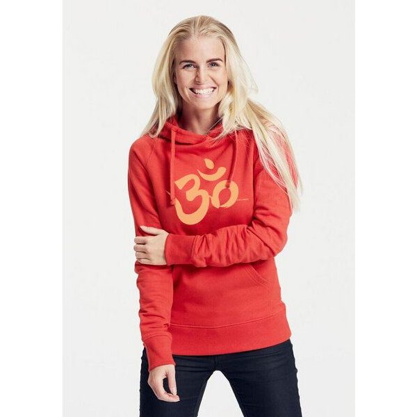 Peaces.bio - handbedruckte Biomode Bio-Damen-Kapuzensweater "Om"