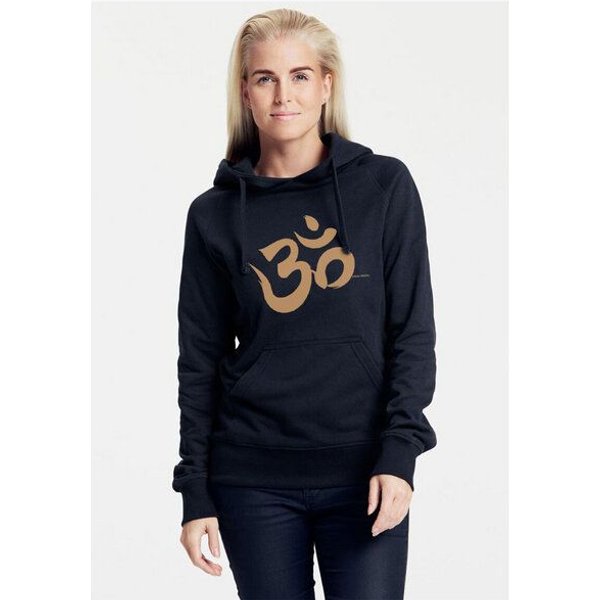 Peaces.bio - handbedruckte Biomode Bio-Damen-Kapuzensweater "Om"