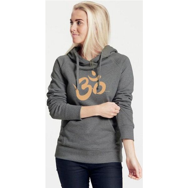 Peaces.bio - handbedruckte Biomode Bio-Damen-Kapuzensweater "Om"