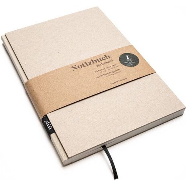 tyyp Notizbuch A5 – 100% Recyclingpapier – handmade in Germany – BerlinBook