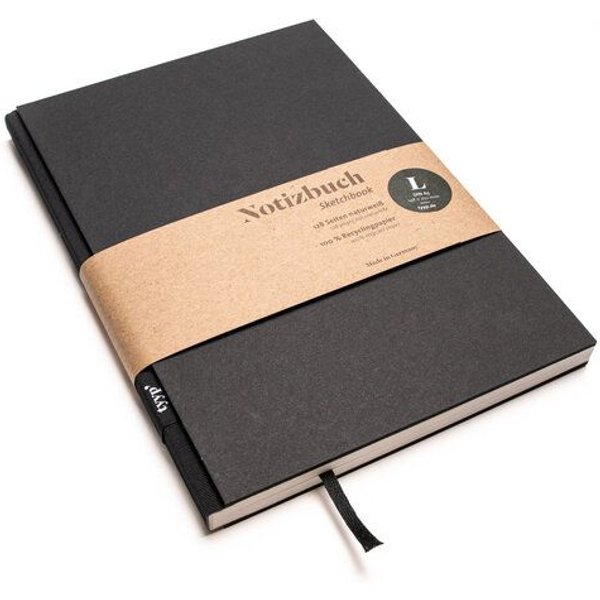 tyyp Notizbuch A5 schwarz – 100% Recyclingpapier – made in Germany – BerlinBook