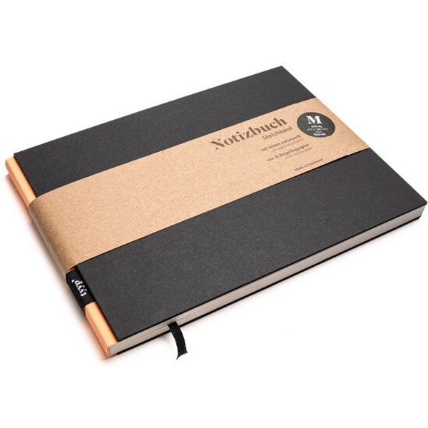 tyyp Skizzenbuch A5 schwarz querformat - perforiert - 100% Recyclingpapier