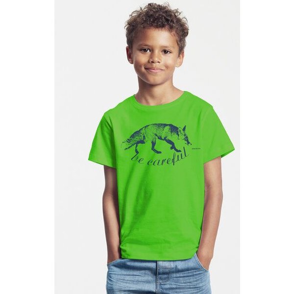 Peaces.bio - handbedruckte Biomode Bio-Kinder T-Shirt Be Careful