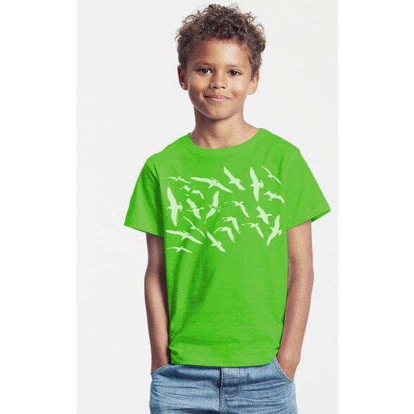 Peaces.bio - handbedruckte Biomode Bio-Kinder T-Shirt Möwen