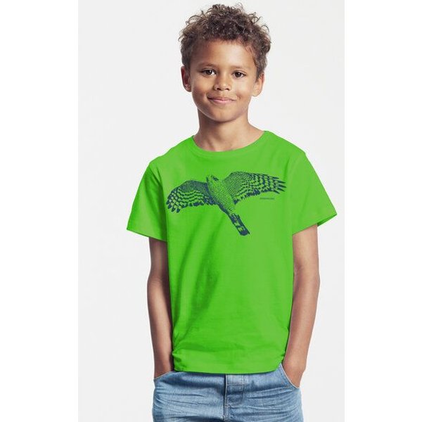 Peaces.bio - handbedruckte Biomode Bio-Kinder T-Shirt Sperber