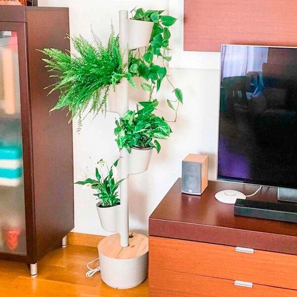 CitySens vertikaler Blumentopf mit automatischer Bewässerung; 4 Blumentöpfe