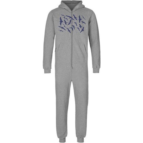 Peaces.bio - handbedruckte Biomode Jumpsuit Möwen Herren