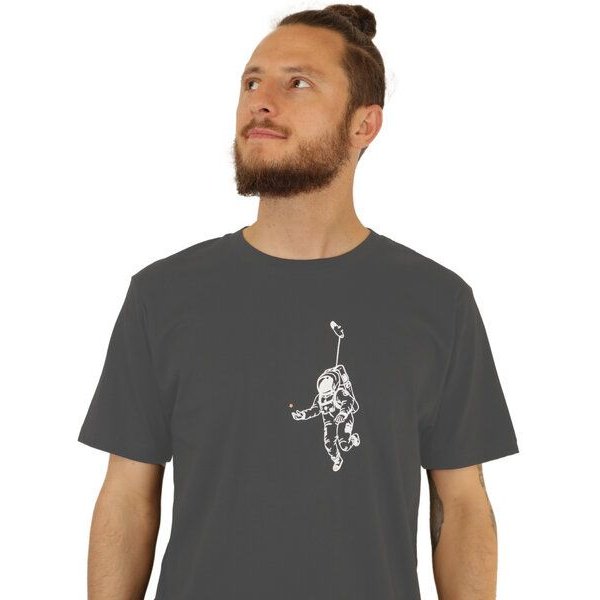 Spangeltangel Herrenshirt "Kosmonaut", T-Shirt, Bio-Baumwolle, Astronaut, Stern,
