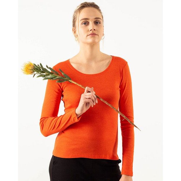 Alma & Lovis Ringel-Jerseyshirt aus Bio-Baumwolle | Melange Shirt