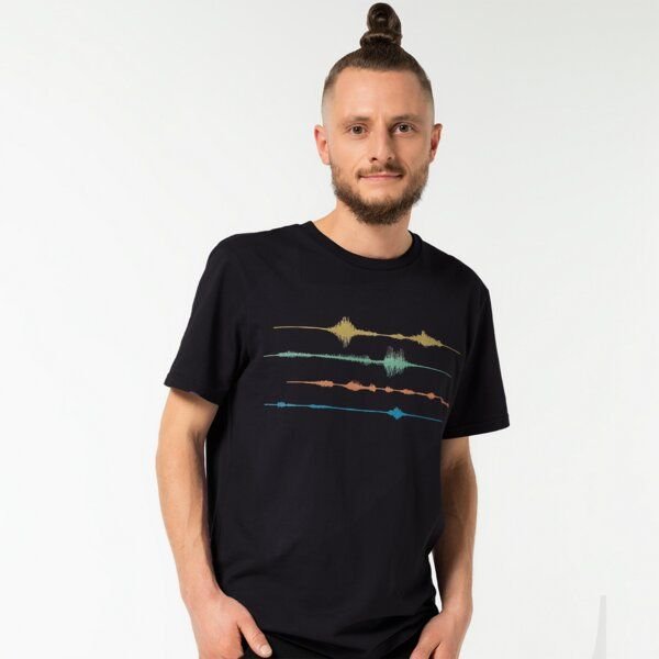 Spangeltangel T-Shirt "Frequenz", Musik, Schallwelle, Biobaumwolle