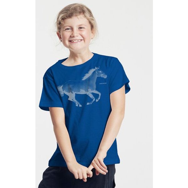 Peaces.bio - handbedruckte Biomode Bio-Kinder T-Shirt Horsepower