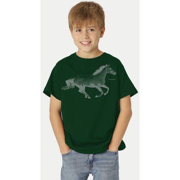 Peaces.bio - handbedruckte Biomode Bio-Kinder T-Shirt Horsepower