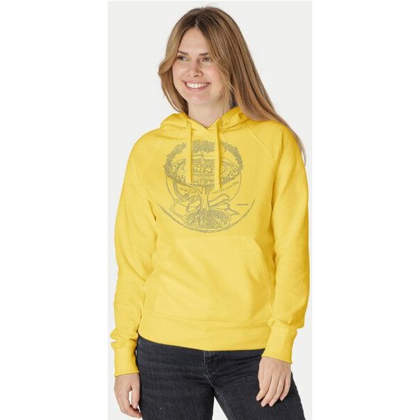 Peaces.bio - handbedruckte Biomode Bio-Damen-Kapuzensweater Weltenesche
