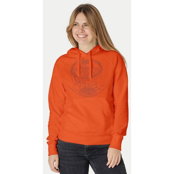 Peaces.bio - handbedruckte Biomode Bio-Damen-Kapuzensweater Weltenesche
