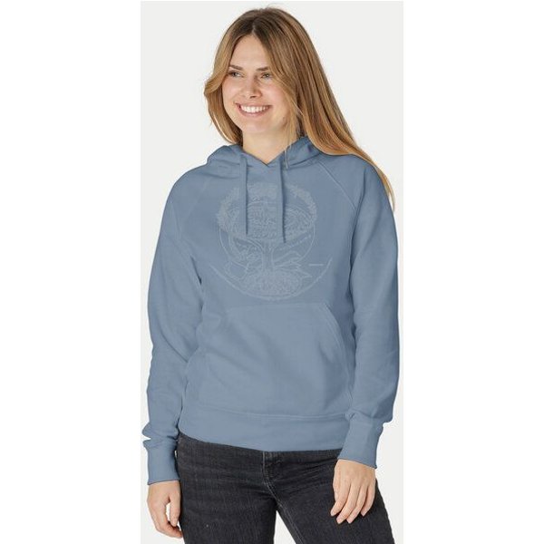 Peaces.bio - handbedruckte Biomode Bio-Damen-Kapuzensweater Weltenesche