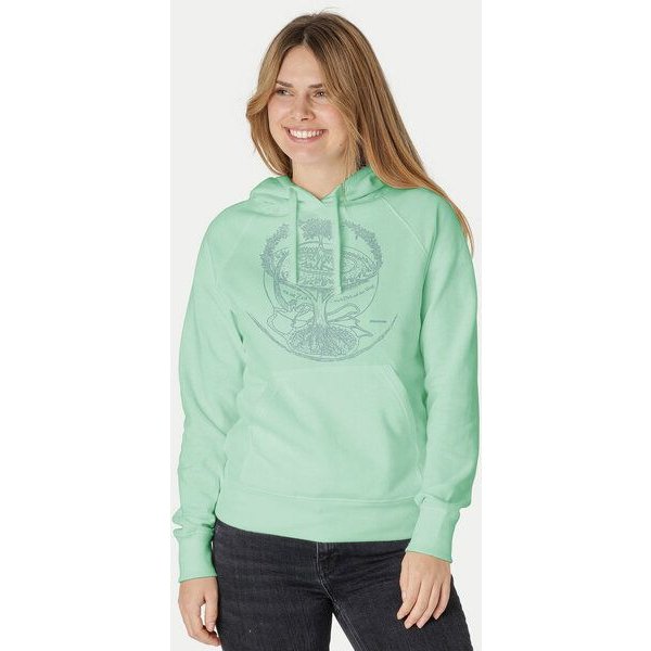 Peaces.bio - handbedruckte Biomode Bio-Damen-Kapuzensweater Weltenesche