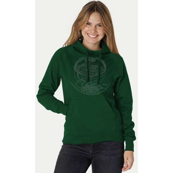 Peaces.bio - handbedruckte Biomode Bio-Damen-Kapuzensweater Weltenesche