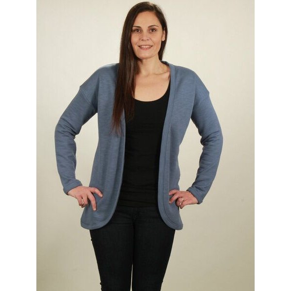 NATIVE SOULS Jersey Cardigan Damen - smoke blue