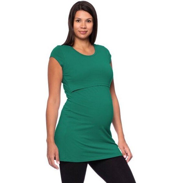 Milchshake 107 BASIC kurzarm Umstands- und Stillshirt extra lang aus Bio Baumwolle