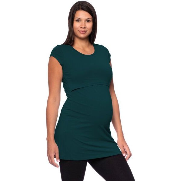 Milchshake 107 BASIC kurzarm Umstands- und Stillshirt extra lang aus Bio Baumwolle