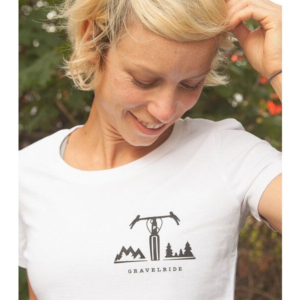 päfjes Gravelride - Gravel Brust - Fair Wear Frauen T-Shirt - White