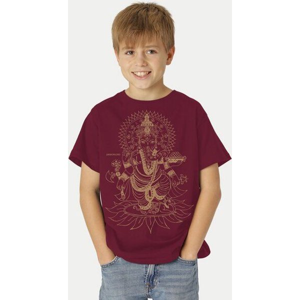 Peaces.bio - handbedruckte Biomode Bio-Kinder T-Shirt Ganesha