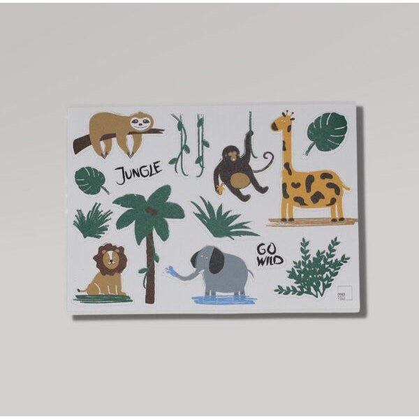 Fines Papeterie Aufkleber 5er Set mit SAFARI Motiven * Sticker für Kindergeburtstag * Din A5
