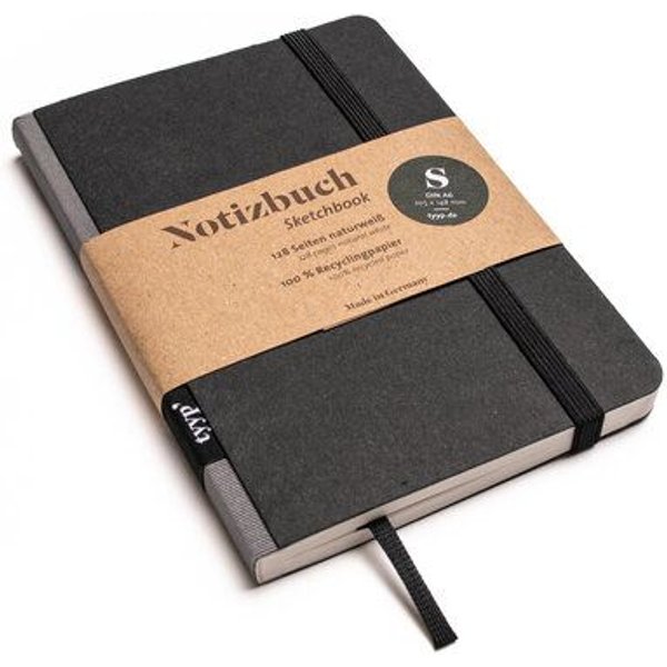 tyyp Notizbuch A6 schwarz – 100% Recyclingpapier – Klassik