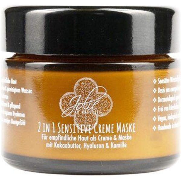 Jolie au naturel Hyaluron Creme I Maske I 2in1I für empfindliche Haut I Kamille