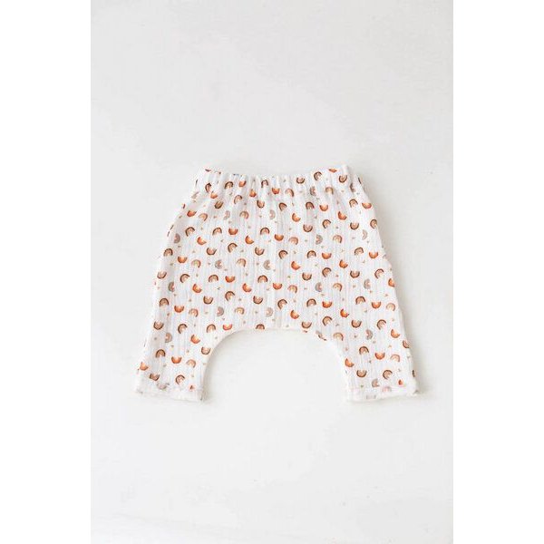 Baby Baggy Hose *Regenbogen* Bio Musselin | NoniKids Berlin