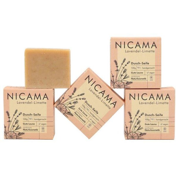 NICAMA Naturkosmetik Duschseife 4er-Set