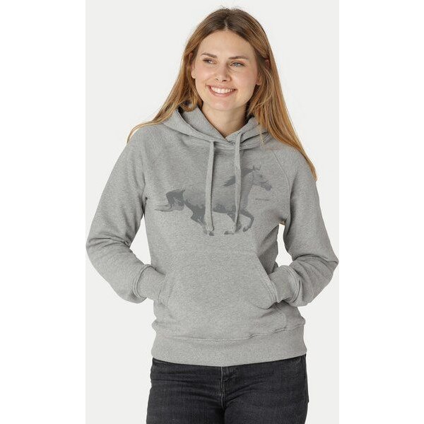 Peaces.bio - handbedruckte Biomode Bio-Damen-Kapuzensweater Horsepower