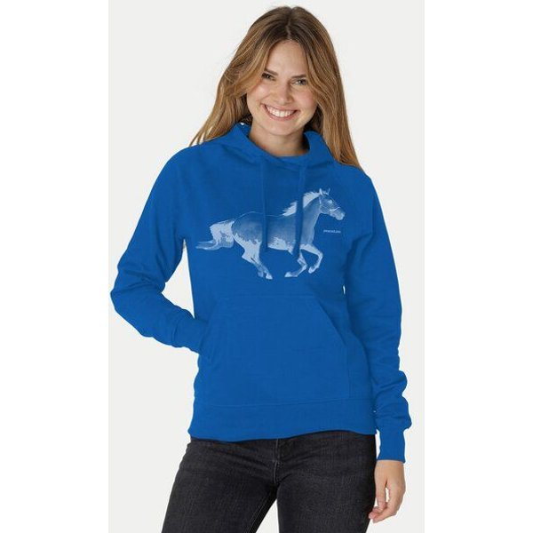 Peaces.bio - handbedruckte Biomode Bio-Damen-Kapuzensweater Horsepower