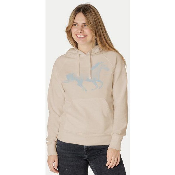 Peaces.bio - handbedruckte Biomode Bio-Damen-Kapuzensweater Horsepower