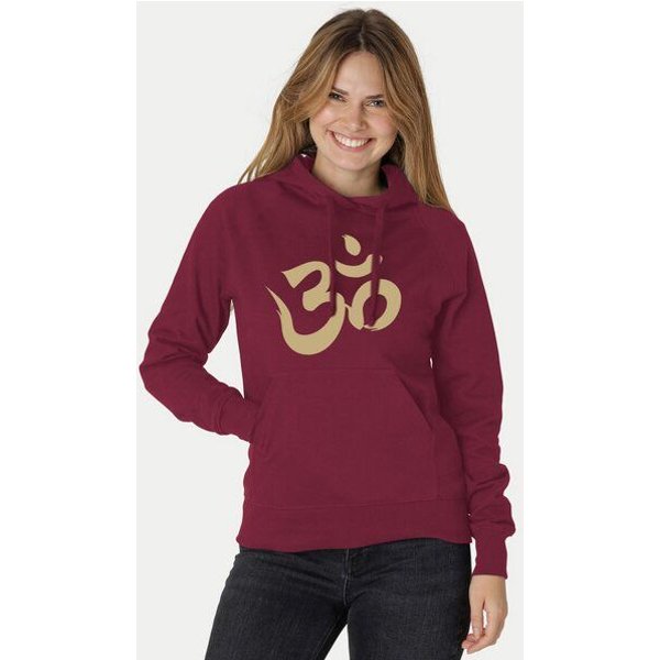 Peaces.bio - handbedruckte Biomode Bio-Damen-Kapuzensweater Om