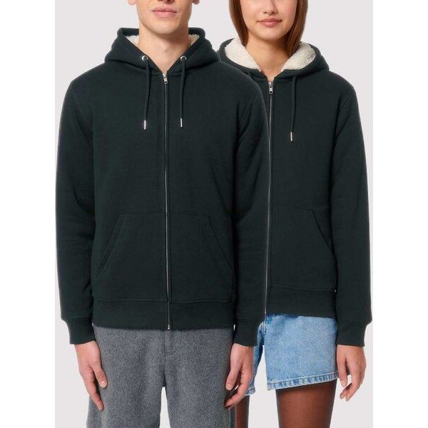 YTWOO Sherpa Hoodie, Unisex, Zip-through, nachhaltig, Bio-Baumwolle