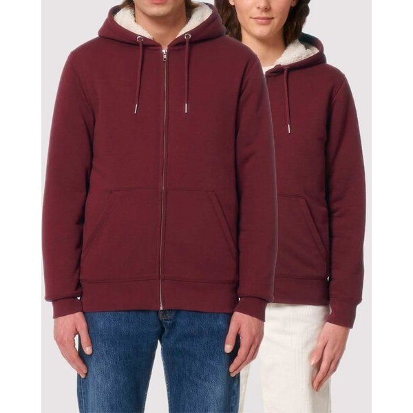 YTWOO Sherpa Hoodie, Unisex, Zip-through, nachhaltig, Bio-Baumwolle