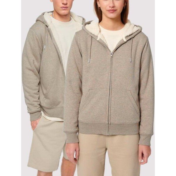 YTWOO Sherpa Hoodie, Unisex, Zip-through, nachhaltig, Bio-Baumwolle