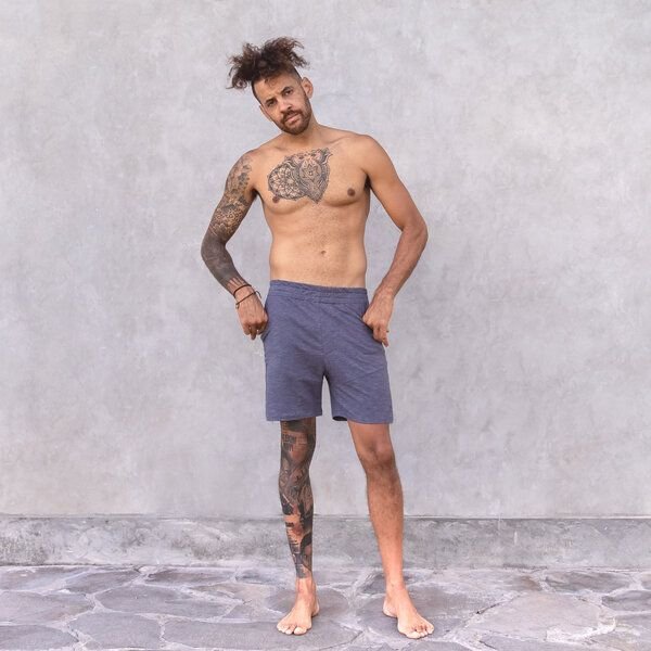 Jaya AXEL MELANGE - Männer - Shorts für Yoga und Freizeit aus Biobaumwolle