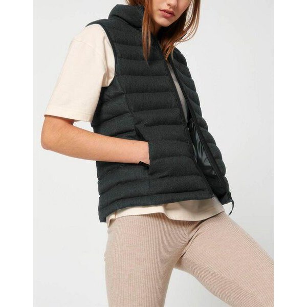 YTWOO Damen Weste im Woll-Look | komplett recycelt | Steppweste