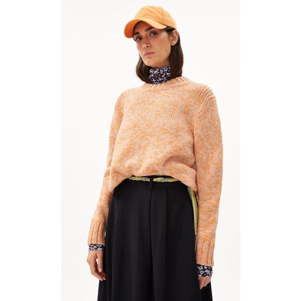ARMEDANGELS AMALIAA LEOPARD - Damen Strick Pullover Relaxed Fit aus Bio-Woll Mix
