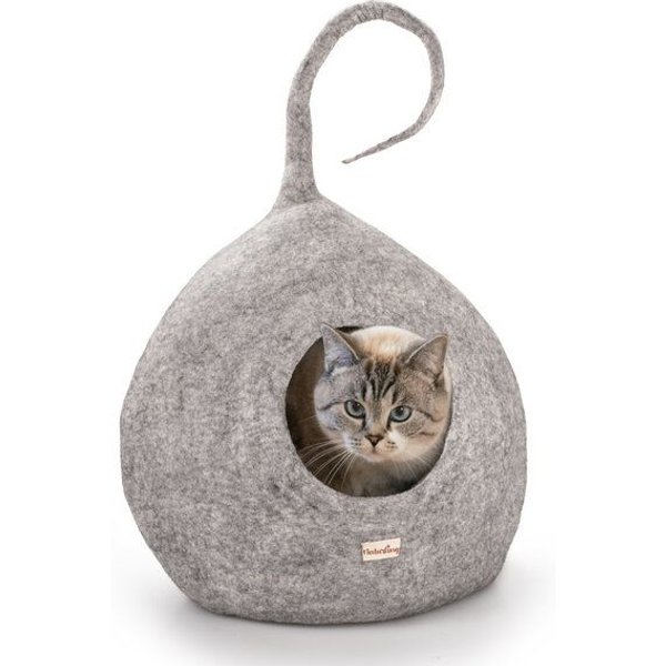 naturling Filz Katzenhöhle Spiky - kuscheliges Katzenbett auch für große Katzen