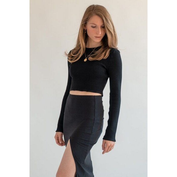 Marenika Langarm Crop-Top Ella aus Bio-Baumwolle