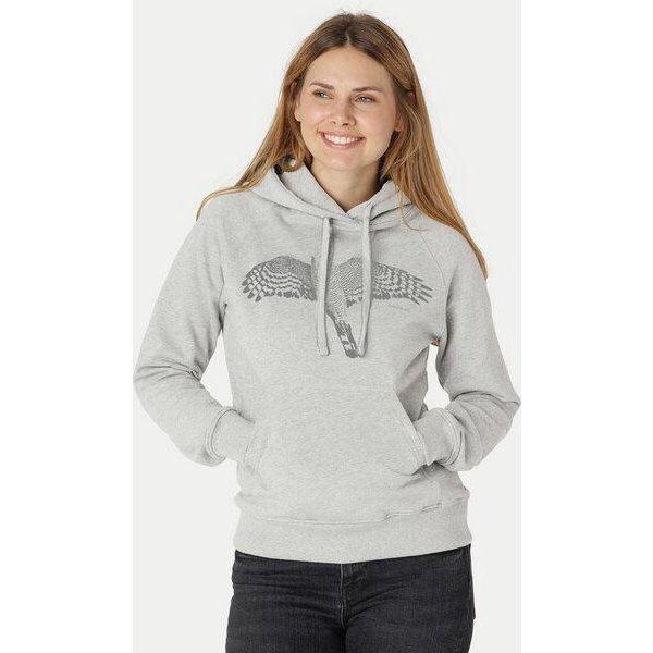 Peaces.bio - handbedruckte Biomode Bio-Hoodie Sperber Damen